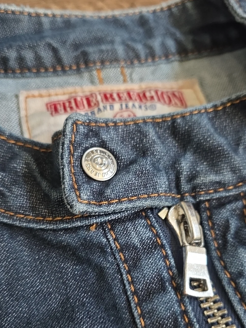 TRUE Religion ▪︎ MOTO JACKETDark Blue Denim Jacket with Zip Pockets